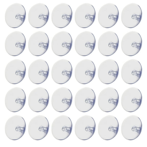NICEXMAS Clear Suction Hooks Pvc White 50 Pcs