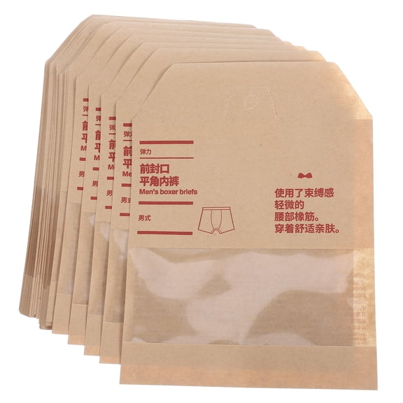 NICEXMAS 50Pcs Clothes Sealed Bags for Travel Kraft Paper Packing Bags Underwear Storage