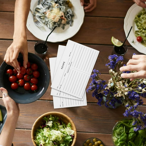 NICEXMAS 50Pcs Wedding Recipe Cards Double Sided Paper Sheets Ideal for Bridal Showers