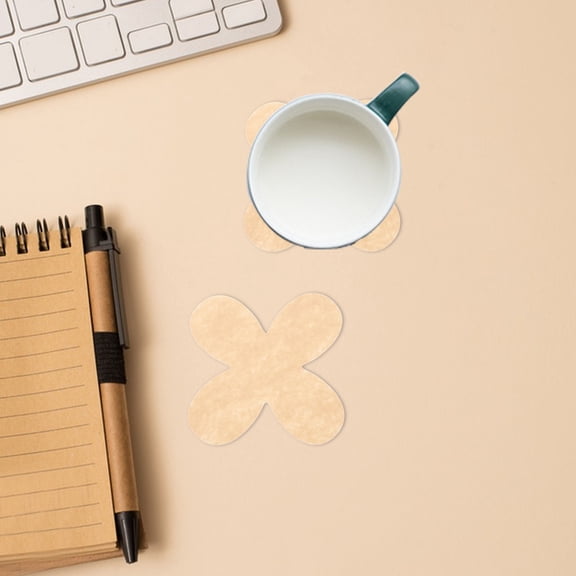 NICEXMAS 50pcs Beige Felt Cup Dividers Mug Separators Noise Reduction Pads for Coffee Shops, Cafes, and Home Use