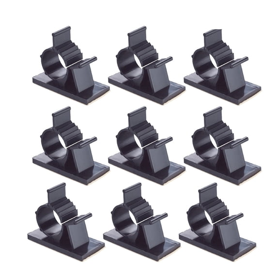 NICEXMAS 50pcs Plastic Clips Adhesive Backed Wire Cable Clips Cord Management Adjustable Clamps