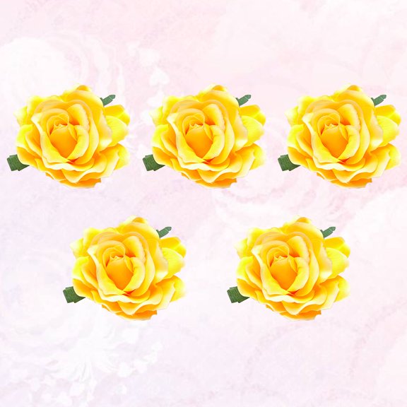 NICEXMAS Rose Flower Brooches Decorative Accessory Flower Girl Wedding 5PCS