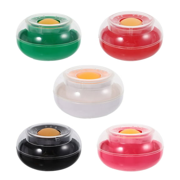 NICEXMAS 5Pcs Finger Paste for Counting Money Cup-Shaped Plastic Red 3.1x3.1x1.8in