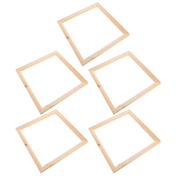 NICEXMAS 5Pcs L Shape Empty Picture Frames Chic Wooden Photo Painting Frames (30x30cm)