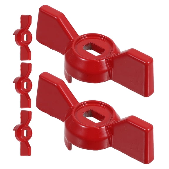 NICEXMAS 5Pcs Red Faucet Valve Lever Replacement Ergonomic Comfortable Grip for Outdoor Water Valve