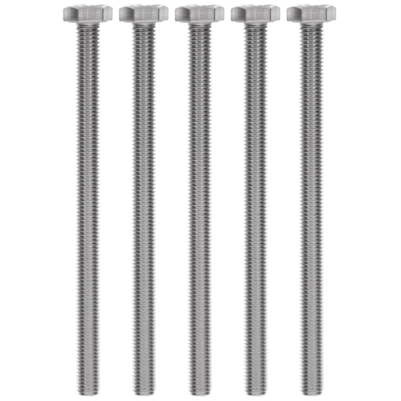 NICEXMAS 5Pcs Plated Silver Hexagon Head Bolt Stainless Steel Flat Head Bolts for Furniture Assembly