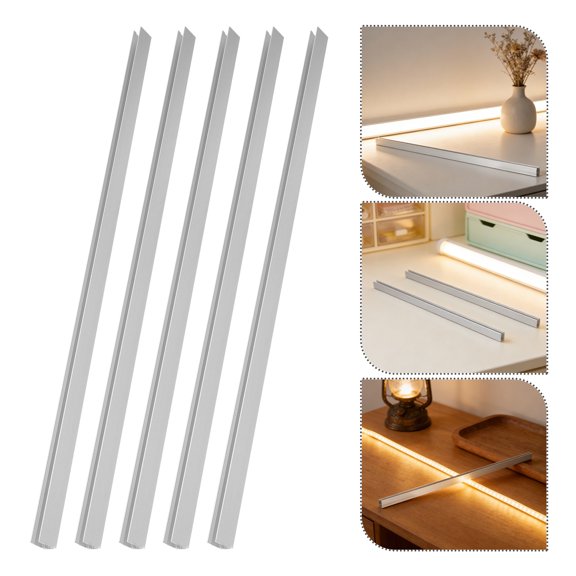 NICEXMAS Aluminum U Shaped LED p Channel for Glare Free and Flexible Installation 5Pcs