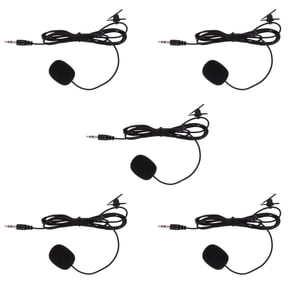 NICEXMAS 5-Pack Phone Microphones with Compact Clip for Streaming, Video Chat, Podcasting, and Clear Audio Recording