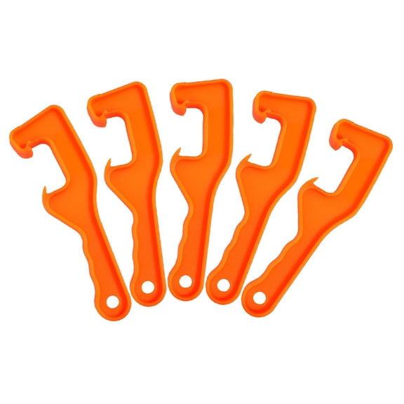 NICEXMAS 5Pcs Convenient Orange Paint Bucket Lid Wrench Tool for Opening Plastic Pails and Home Use