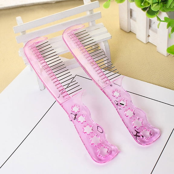 NICEXMAS 5Pcs Specialist Steel Comb for Wig Use Pink Hair Pick for Smooth Hair Grooming