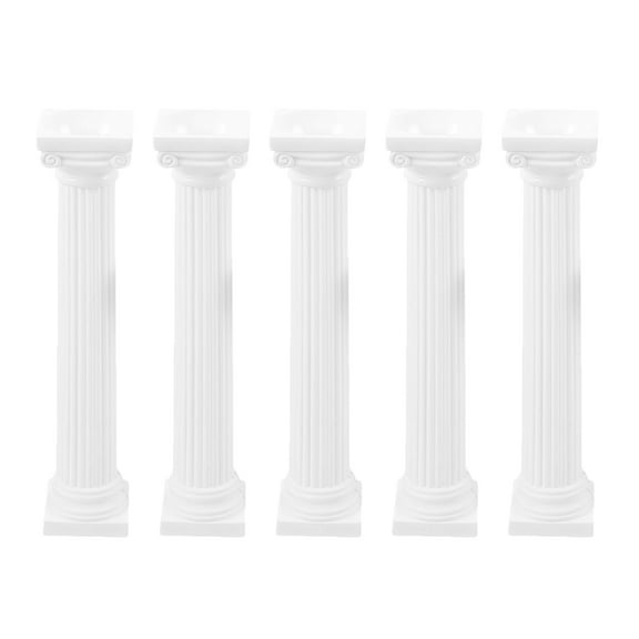 NICEXMAS 5Pcs White Roman Column Statue Photo Props for Weddings Party and Home Interior Decor