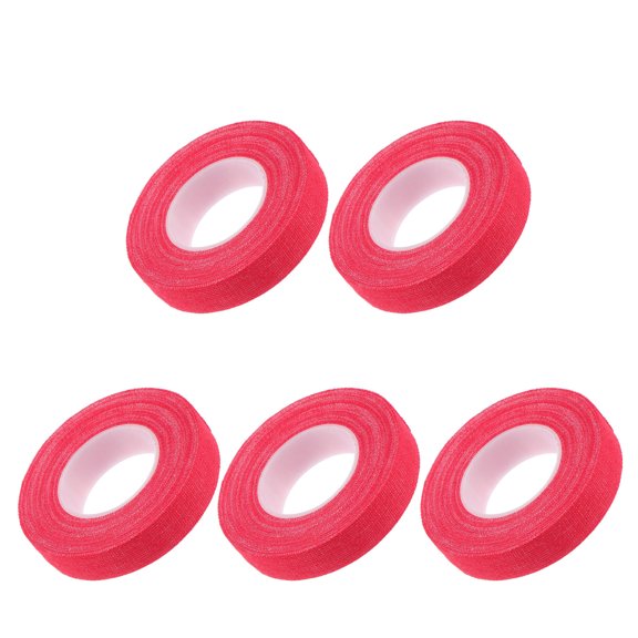 NICEXMAS 5Pcs Pipa Instrument Tape Nail Finger Tapes Red Cotton for Stage Events