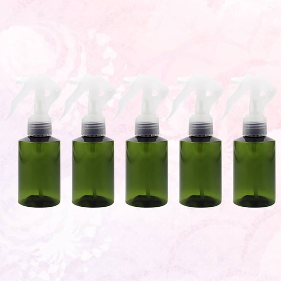 NICEXMAS 5Pcs One-Hand Pressure Sprayer Bottles Green Plastic Lightweight for Cosmetic Liquid