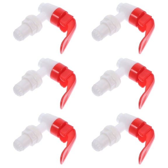 NICEXMAS Water Dispenser Tap Plastic for Water Coolers Daily Use 6Pcs 2.5x2.5x0.9In