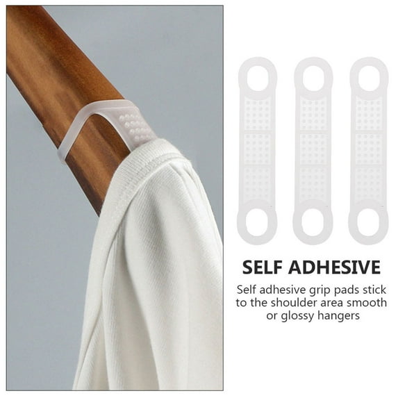 NICEXMAS 60 Pcs Hanger Anti-slip Strip Clothes Coat Hangers Hanging Rack Tape White