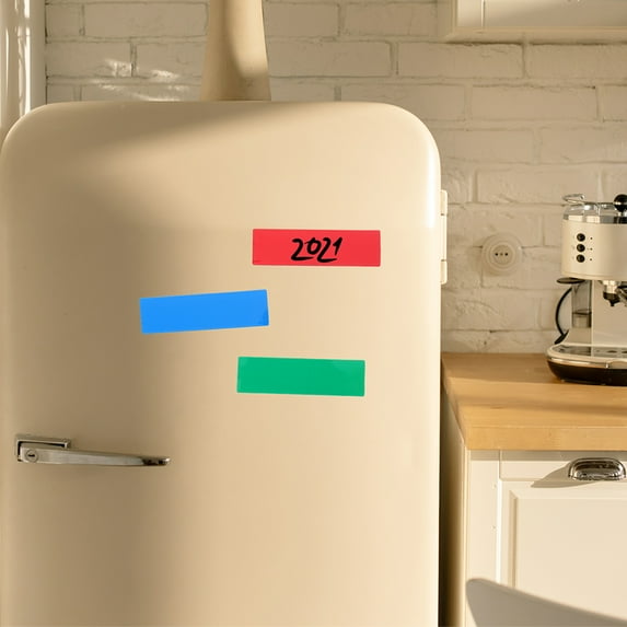 NICEXMAS Dry Erase Magnetic Name Labels, Assorted Colors, 60 Pieces - Reusable Magnetic Name Magnets for Organization