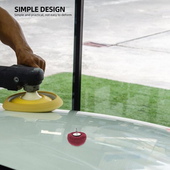 NICEXMAS 6Pcs Car Polishing Repair Tool Set with Buffing Wheel and Stainless Steel Rod