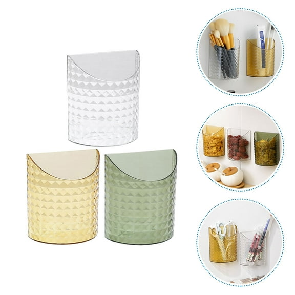 NICEXMAS 6Pcs Remote Control Holder Wall Organizer Box Stick on Storage for Phone Remote Keys