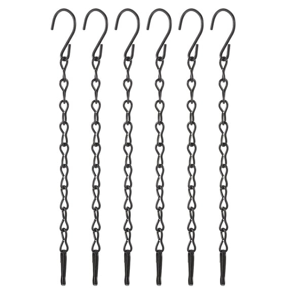 NICEXMAS Black Metal Hanging Chain for Heavy Plant Hangers and Bird Feeders