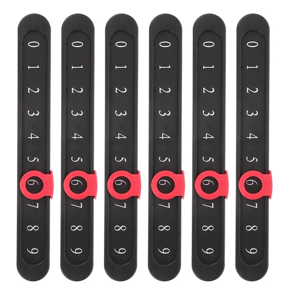 NICEXMAS 6Pcs Black Plastic Score Keepers for Foosball Tables Offering Reliable and Easy to Mount Scoring