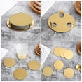 thumbnail image 1 of NICEXMAS 6Pcs Plated Gold Metal Drink Coasters with Construction and Easy Clean Surface for Tabletops, 1 of 8
