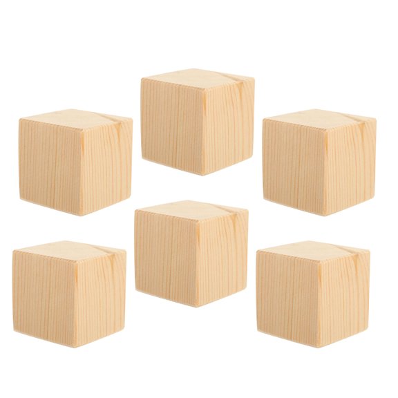 NICEXMAS 6Pcs Natural Hardwood Wood Bed Risers Nonslip Furniture Pads for Raising Sofa and Desk