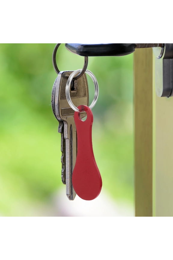 6Pcs Quarter Keychain Shopping Cart Tokens With Minimalist Design For Supermarket