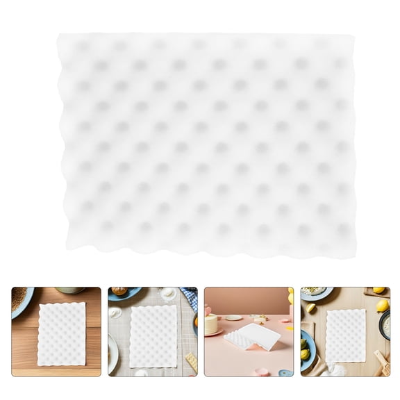NICEXMAS 6-Pack White Fondant Drying Sponge Pads with Wave Shape for Sugar Flower Crafting and Pastry Decoration