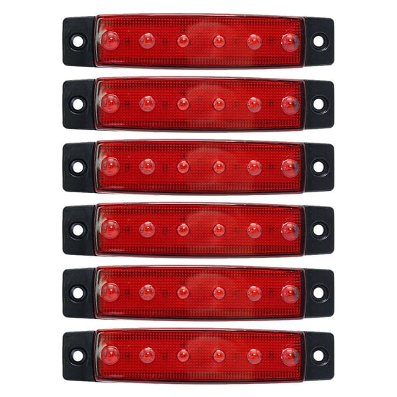 NICEXMAS 6pcs 6 LEDs Stern Lights Waterproof Transom Step Decoration Lights