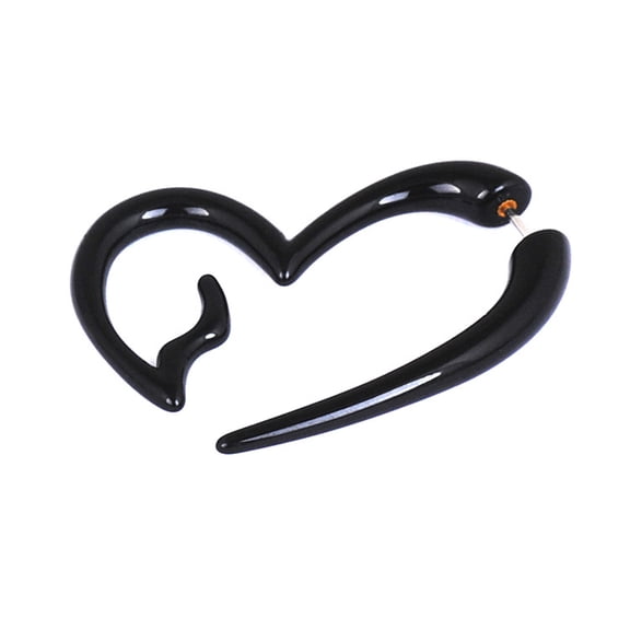 NICEXMAS 6Pcs Black Acrylic Fake Plug Earrings with Unique Spiral Piercing Taper