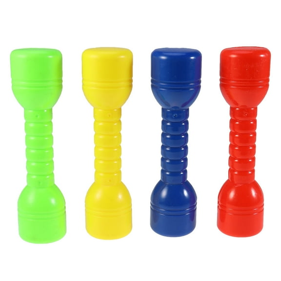 NICEXMAS 8Pcs Assorted Color Plastic Exercise Dumbbells Ergonomic Barbells for Hand Eye Coordination