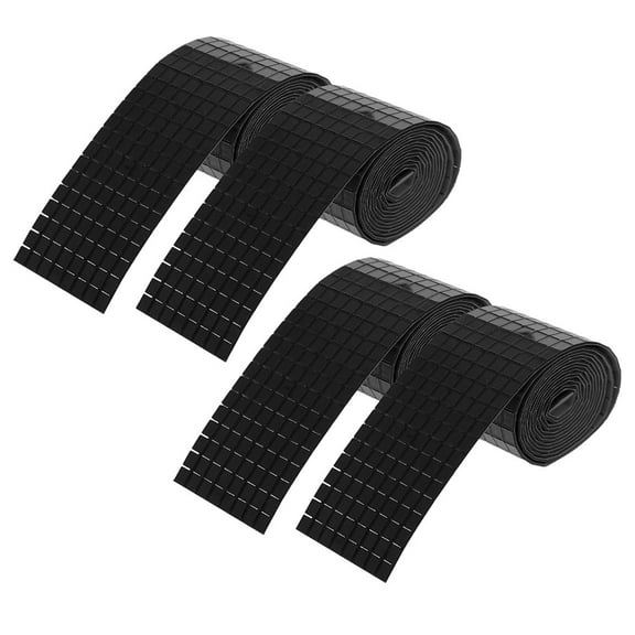 NICEXMAS 8 Rolls Craft Tiles for Home Furnishings Black Silver Synthetic Material