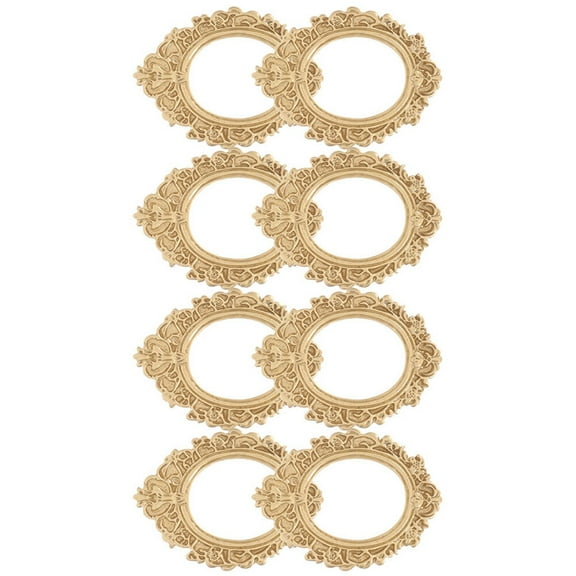 NICEXMAS 8Pcs Tiny Gold Picture Frames Vintage Ornamental Display Frame