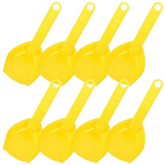 NICEXMAS Beach Digging Tools Sandbox Digger Spade Toys Plastic Yellow 8Pcs 6.7x3x1.4in