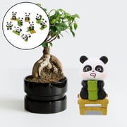 NICEXMAS 8Pcs Handcrafted PVC Panda Figurines for Outdoor Garden and Indoor Desk Decoration