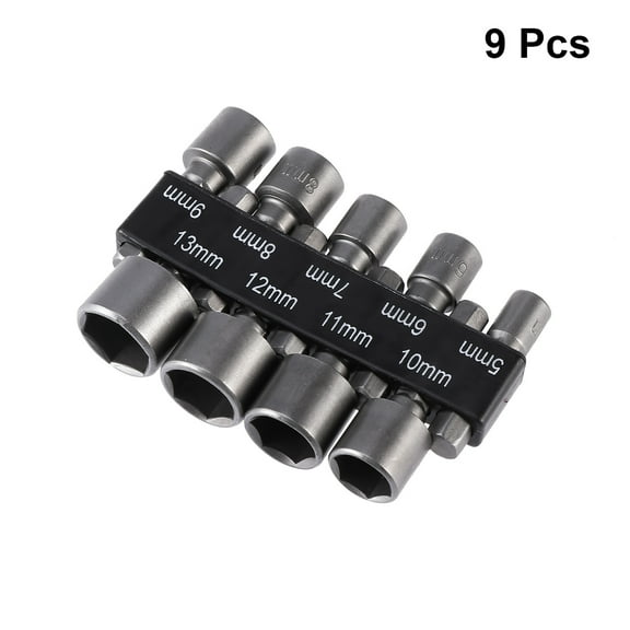 NICEXMAS Driver Bits Metric Tool Set Hex Socket Chrome Vanadium Steel 9 Pcs