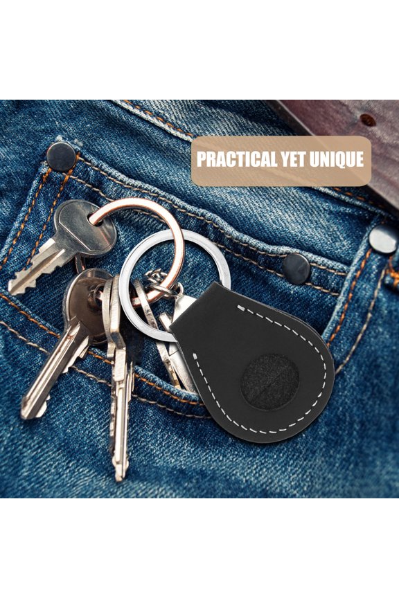 Stylish Black Key Chain Access Card Holder Pendant Durable Design