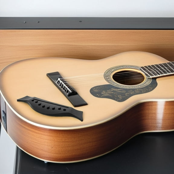 NICEXMAS Plastic Guitar Bridge Saddle Dark Grey with Dovetail Design for Folk Acoustic Guitar