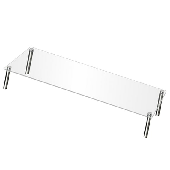 NICEXMAS Elegant Transparent Acrylic Display Shelf for Home and Commercial Use with Stainless Steel