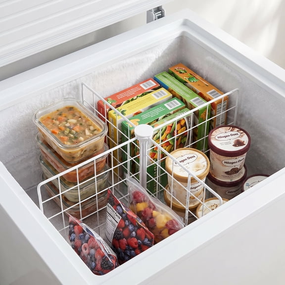 NICEXMAS Adjustable Iron Refrigerator Divider for Freezer Shelving, Space-Saving Kitchen Storage Organizer