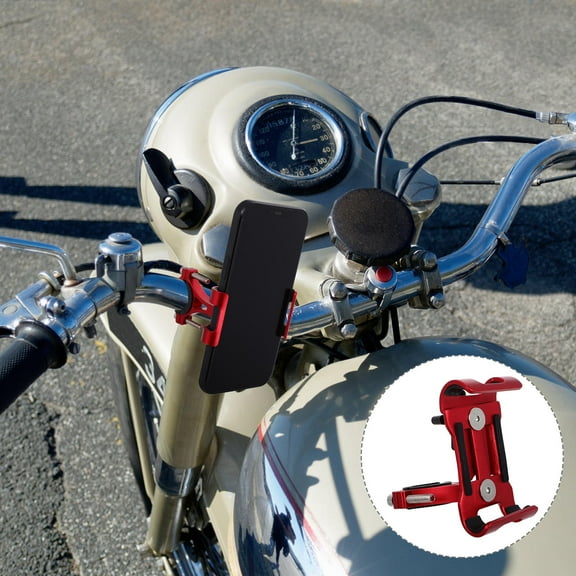 NICEXMAS Phone Mount for Bike Red Motorcyclists Navigation Support 1Pcs 3.3X2.4X1.8In