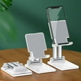 thumbnail image 1 of NICEXMAS White Adjustable Cell Phone Holder and Tablet Stand with Stable Rack for Video and Office, 1 of 5