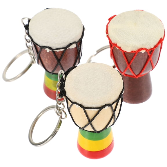 NICEXMAS African Drum Keychain and Necklace Set Fun and Interesting Travel Souvenir