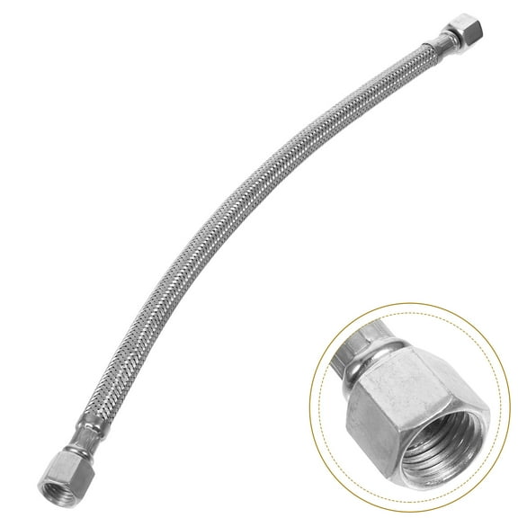 NICEXMAS Silver Stainless Steel Air Compressor Hose for Daily Use Compatible with Pneumatic Tools 3/8 inch