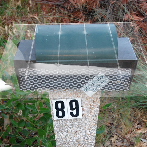 NICEXMAS Weatherproof Outdoor Mailbox Cover Transparent Plastic Rain Barrier Easy Wall Mounting