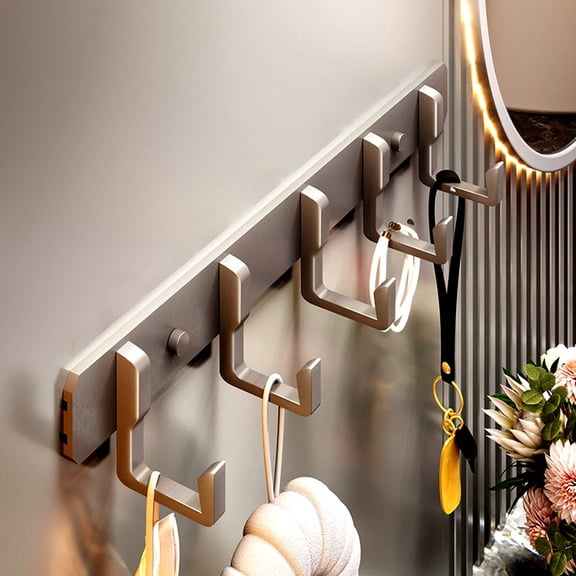 NICEXMAS Nicexmas Heavy Duty Metal Coat Hook Easy Install for Home Storage Grey