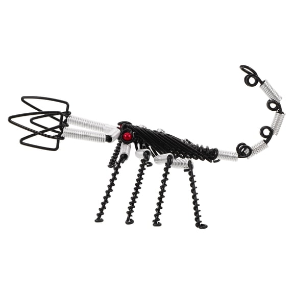 NICEXMAS Aluminum Wire Scorpion Sculpture Lifelike Handmade Insect Figurine for Home Office Decoration
