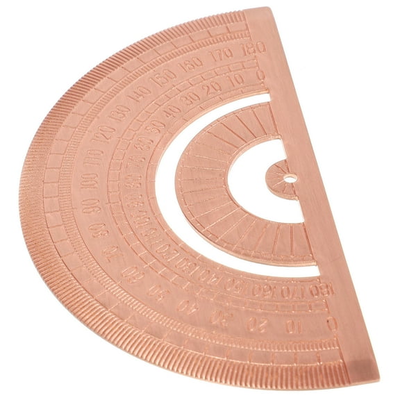 NICEXMAS Copper Metal Protractor for Home Use with 180 Degree Semicircle Design