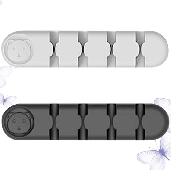 NICEXMAS 2Pcs Assorted Color Cable Organizer Clips for Desk and Wire Management
