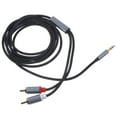 thumbnail image 1 of NICEXMAS Audio Cable for TV 2M Aux Cord Black with Dual Splitter and Broad Device Compatibility, 1 of 5